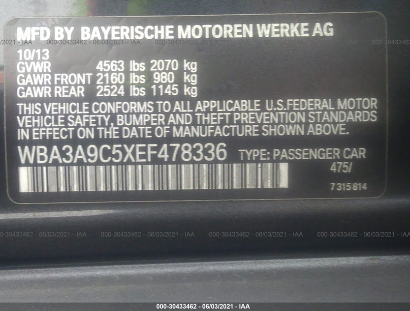 WBA3A9C5XEF478336