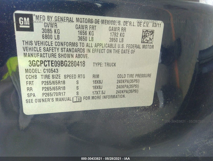 3GCPCTE09BG280418