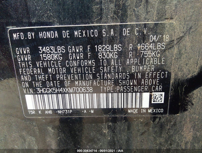 3HGGK5H4XKM700638