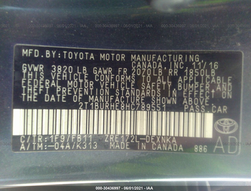 2T1BURHE8HC789551