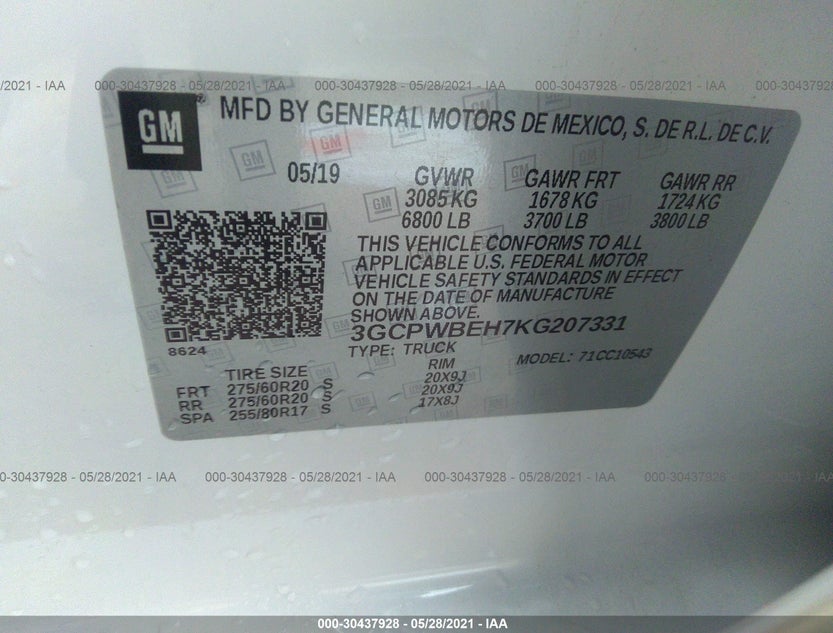 3GCPWBEH7KG207331