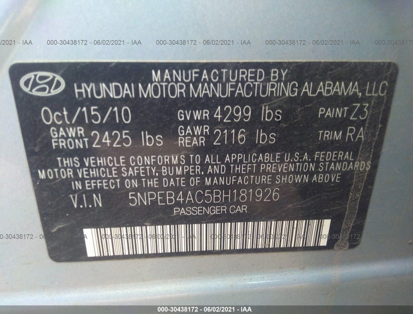 5NPEB4AC5BH181926