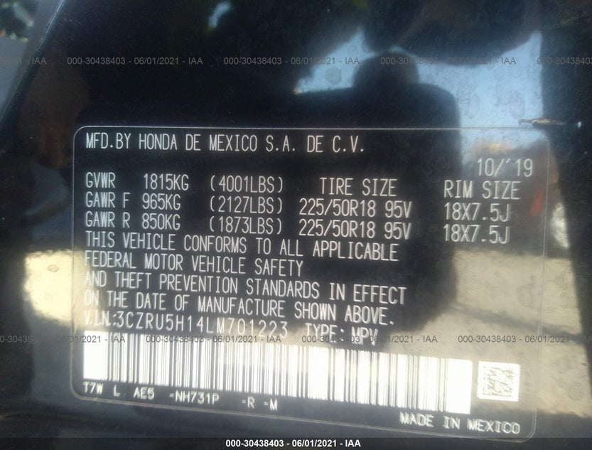 3CZRU5H14LM701223