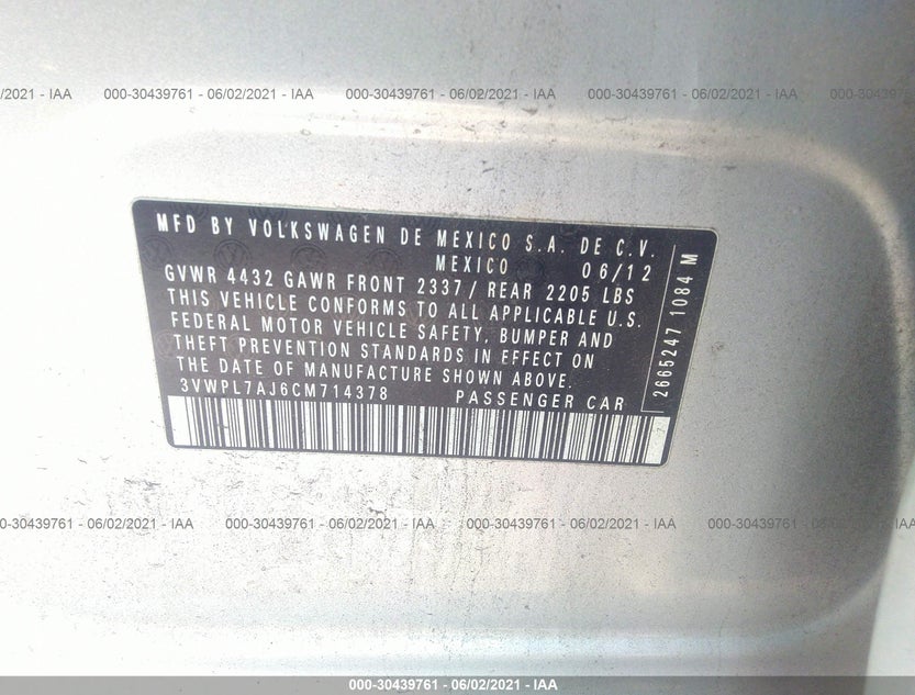 3VWPL7AJ6CM714378