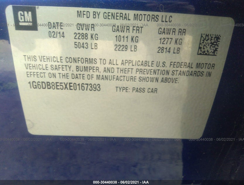 1G6DB8E5XE0167393