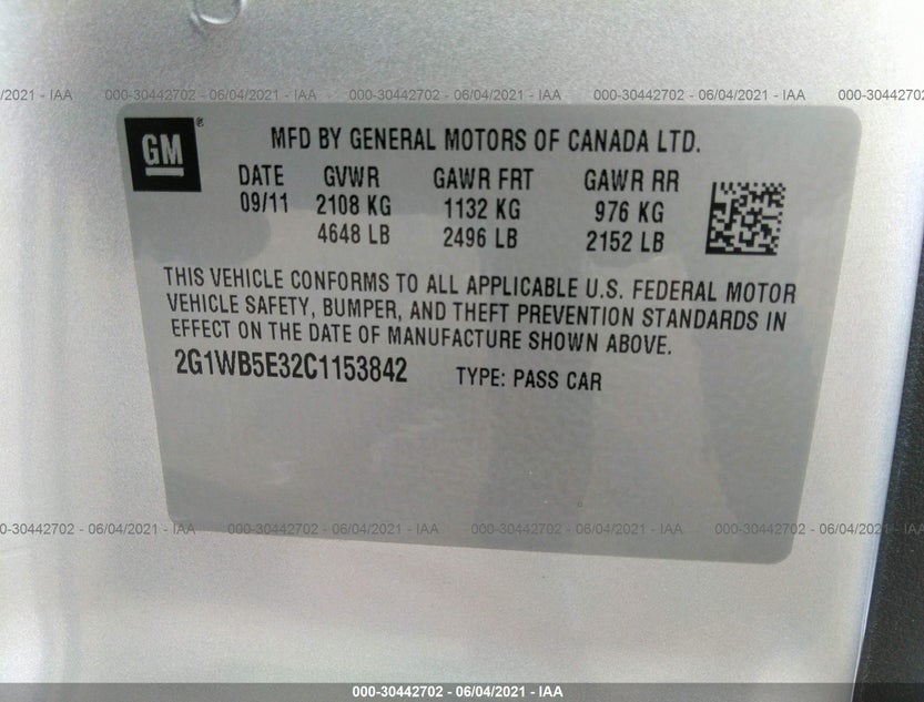 2G1WB5E32C1153842