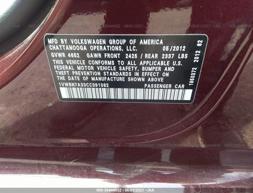 1VWBN7A33CC091082