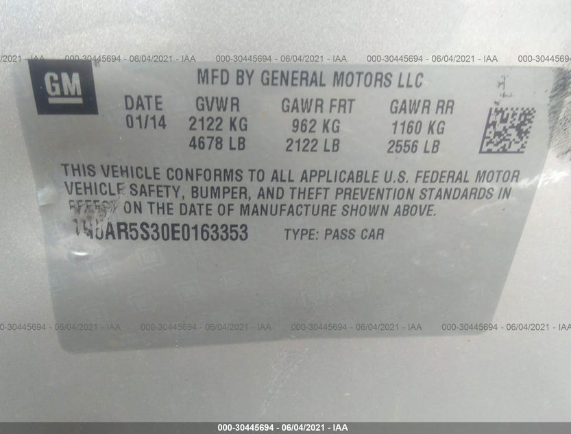1G6AR5S30E0163353