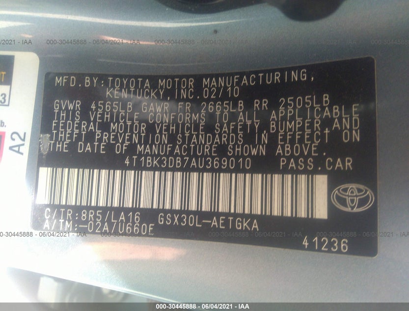 4T1BK3DB7AU369010