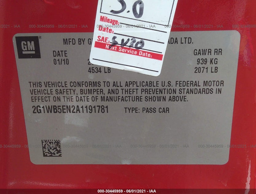 2G1WB5EN2A1191781