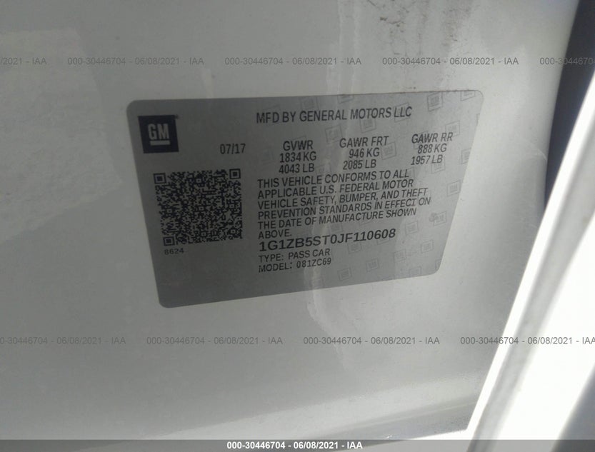1G1ZB5ST0JF110608