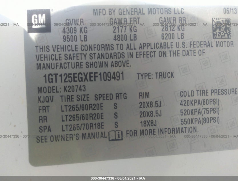 1GT125EGXEF109491