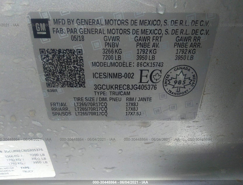 3GCUKREC8JG405376