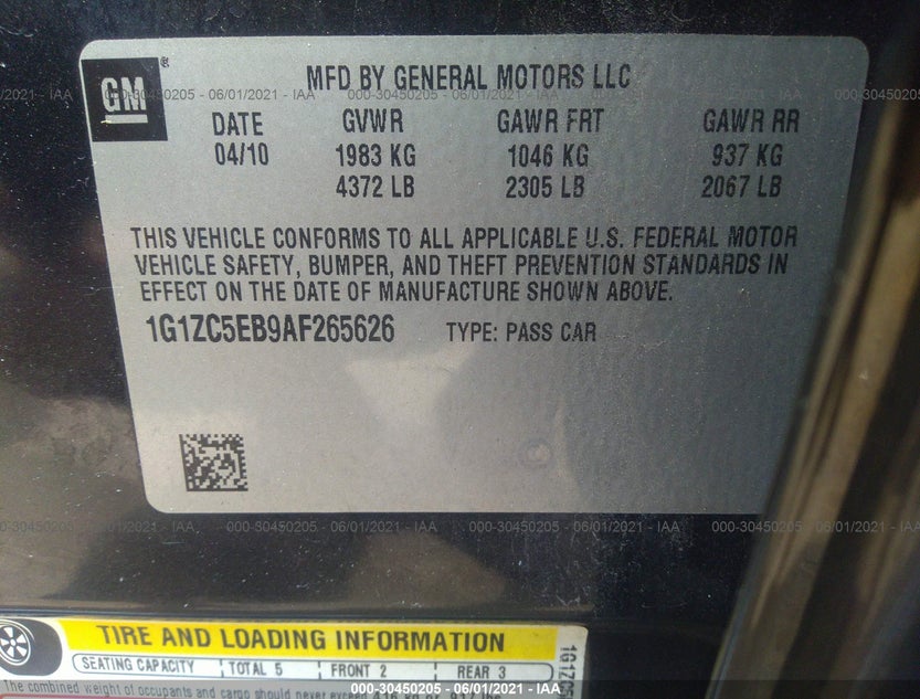 1G1ZC5EB9AF265626