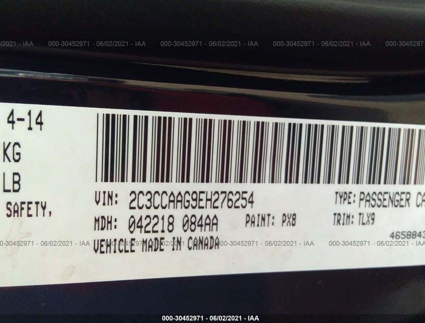2C3CCAAG9EH276254