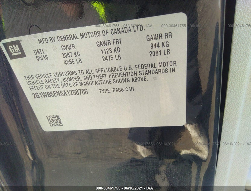 2G1WB5EN6A1258706