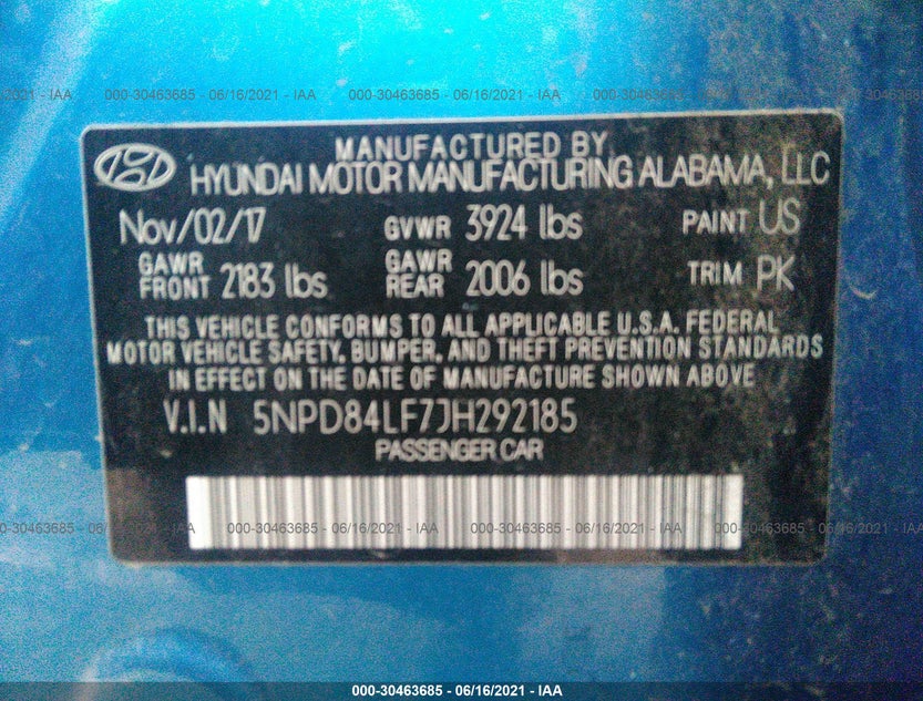 5NPD84LF7JH292185