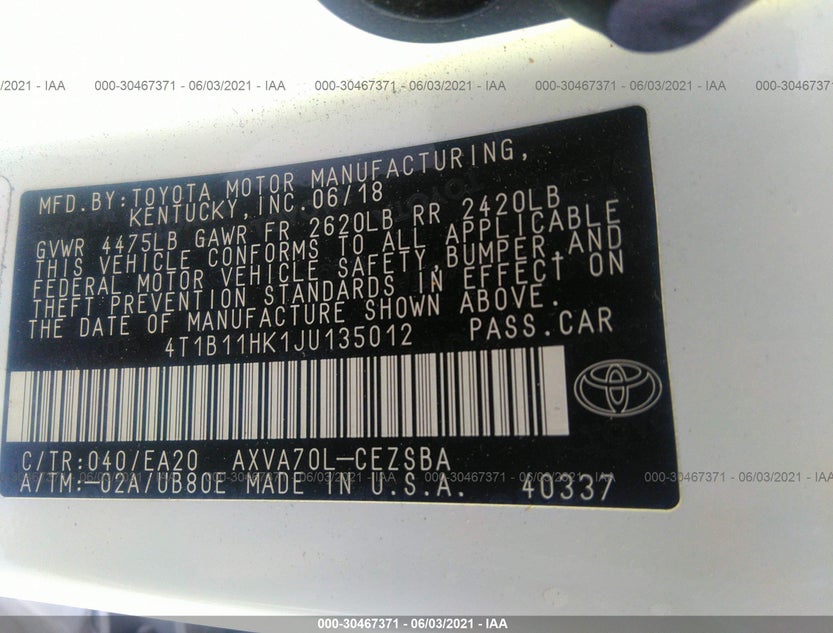 4T1B11HK1JU135012