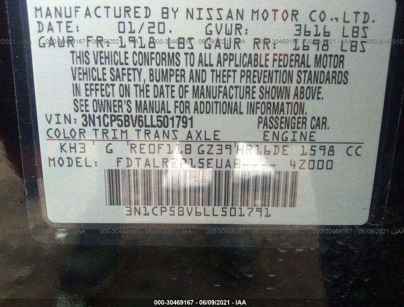 3N1CP5BV6LL501791