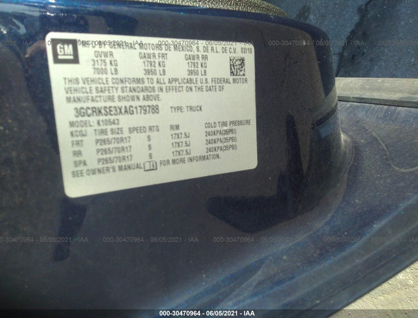3GCRKSE3XAG179788