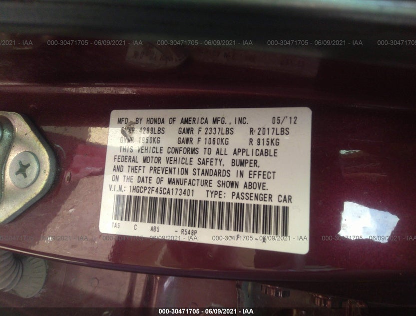 1HGCP2F45CA173401