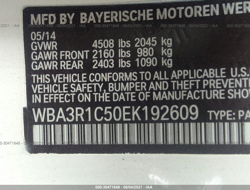 WBA3R1C50EK192609