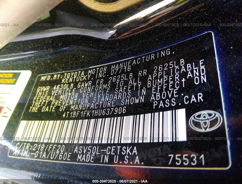 4T1BF1FK1HU637906