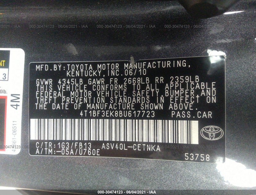4T1BF3EK8BU617723