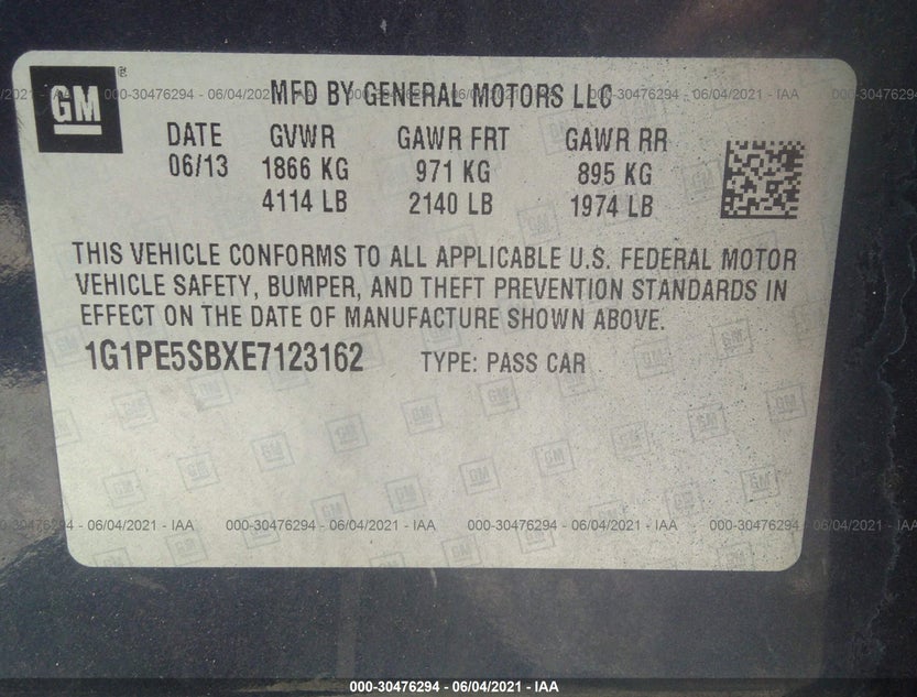1G1PE5SBXE7123162