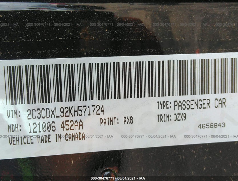2C3CDXL92KH571724