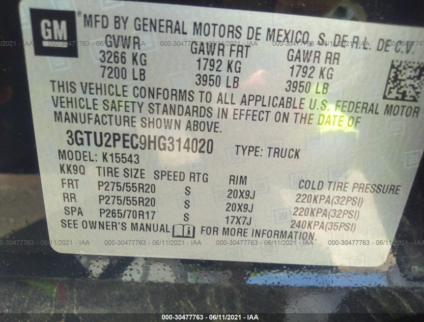 3GTU2PEC9HG314020