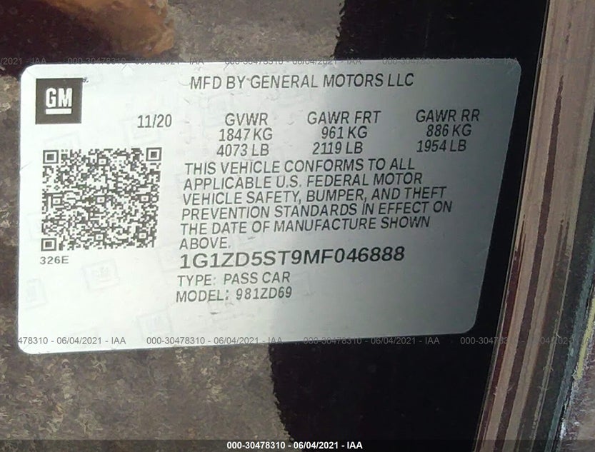 1G1ZD5ST9MF046888