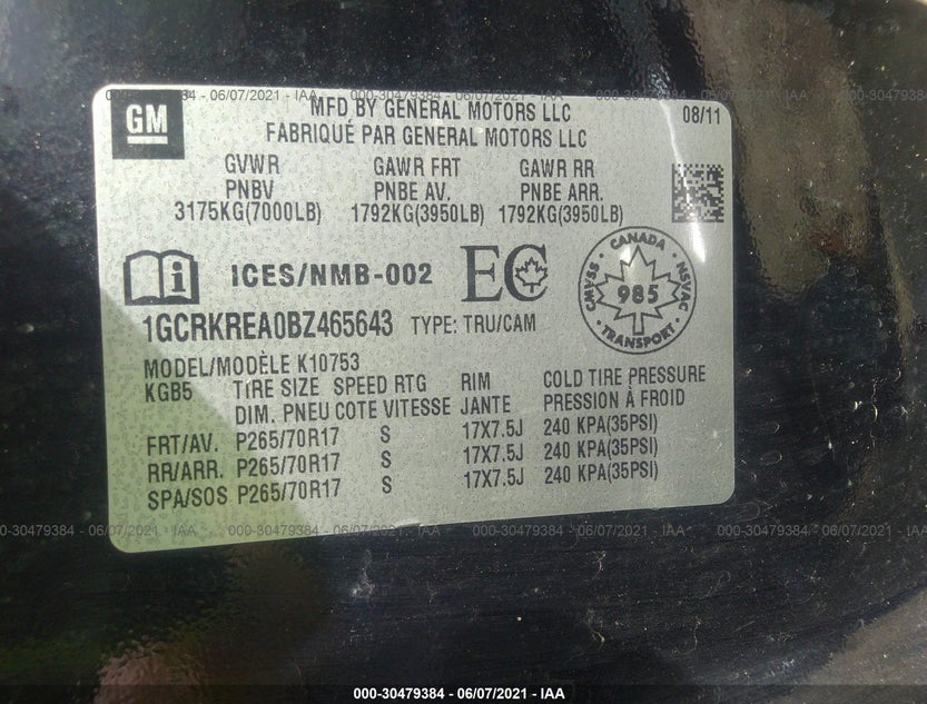 1GCRKREA0BZ465643