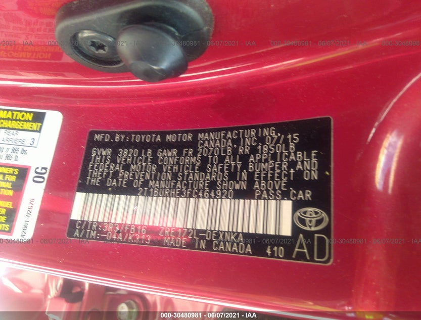 2T1BURHE3FC464920