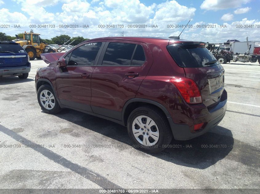 2017 Chevrolet Trax Ls VIN: 3GNCJKSB6HL134389 Lot: 30481703