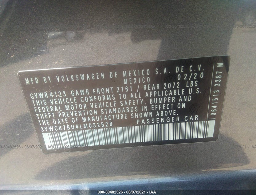 3VWCB7BU4LM032528