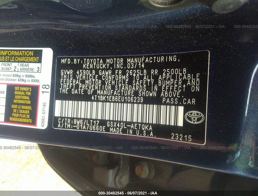 4T1BK1EB6EU106239