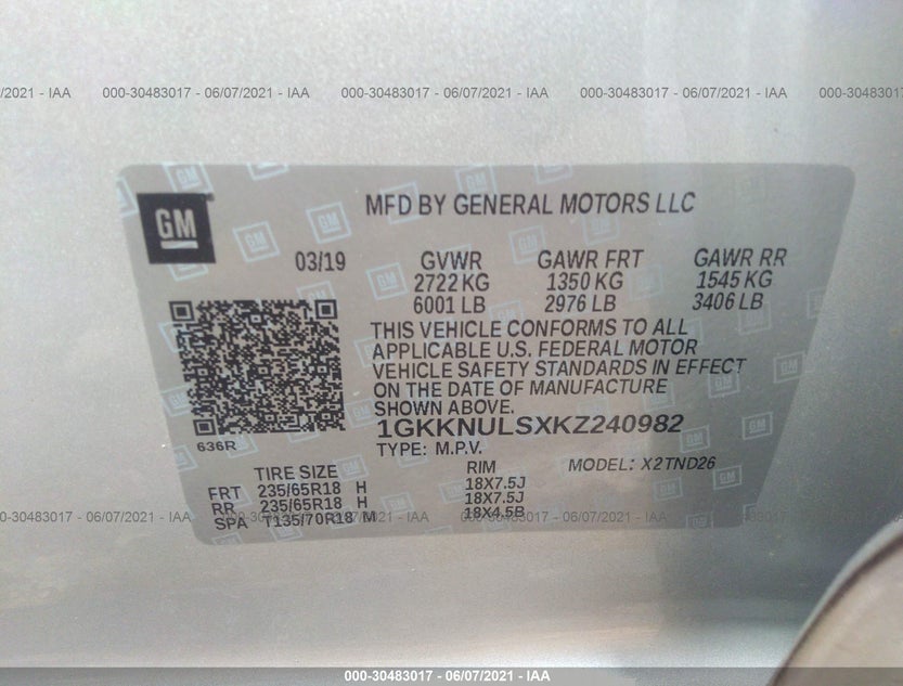 1GKKNULSXKZ240982