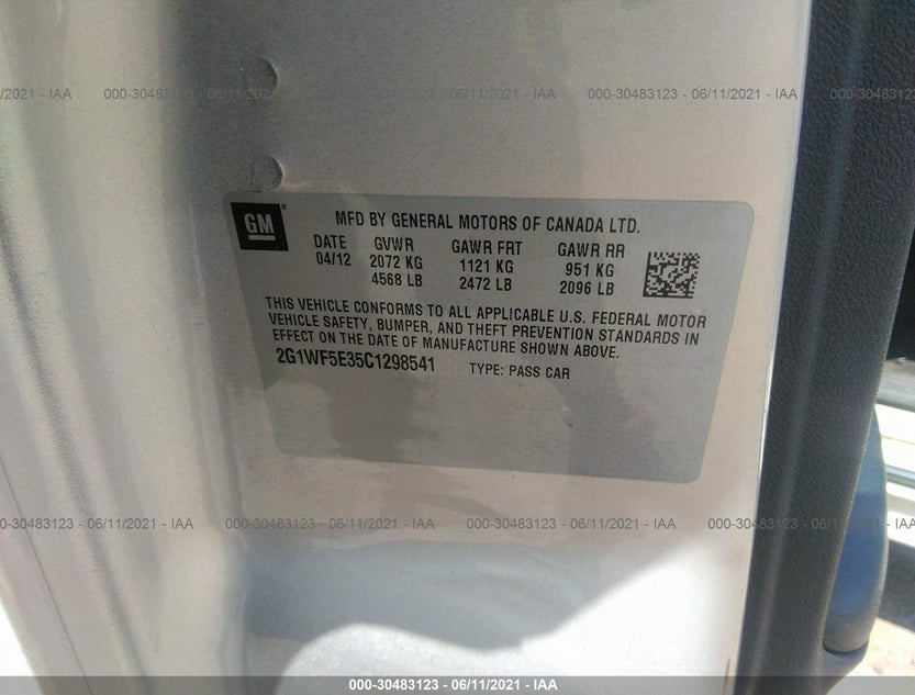 2G1WF5E35C1298541