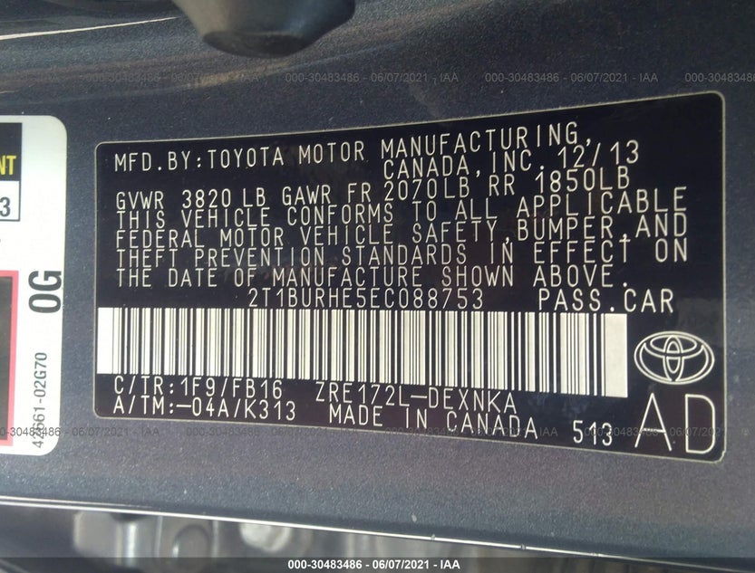 2T1BURHE5EC088753