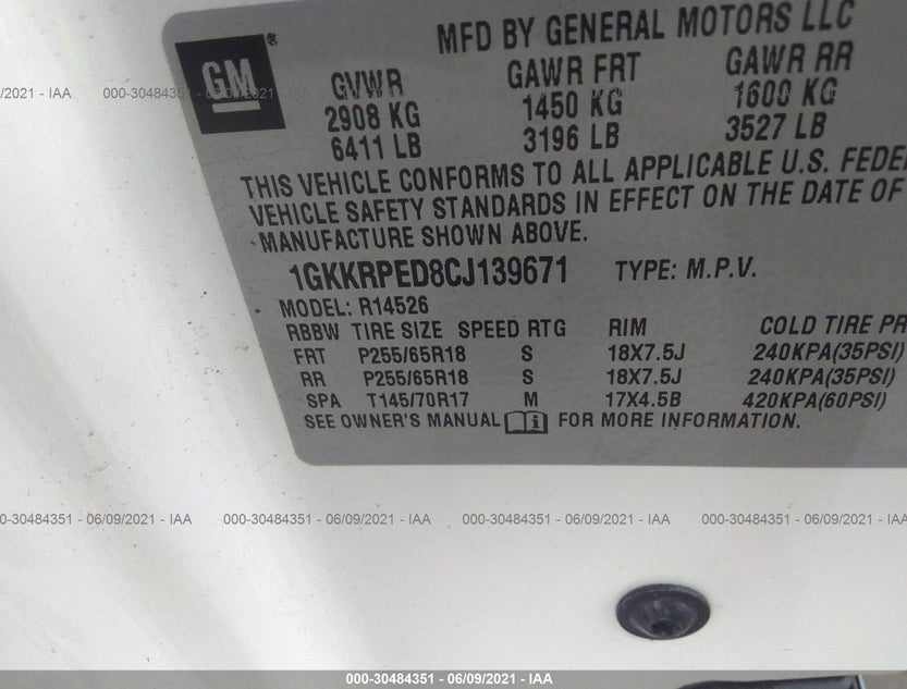 1GKKRPED8CJ139671