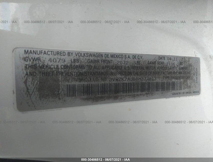 3VW2K7AJ5BM377813