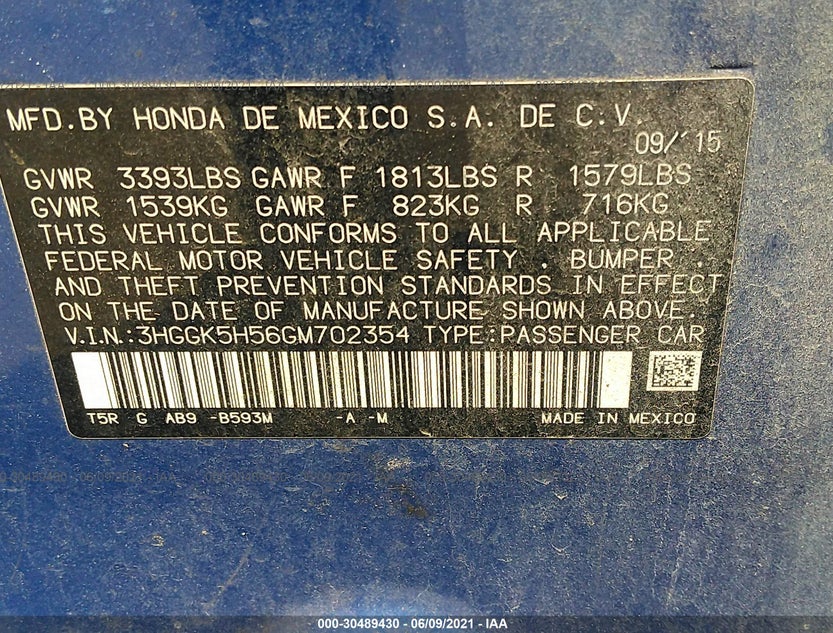 3HGGK5H56GM702354