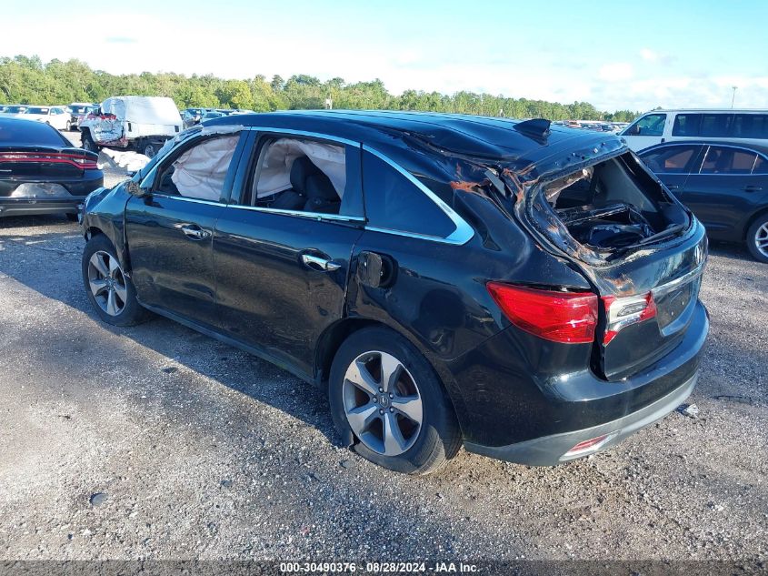 2016 Acura Mdx 3.5L (A9)/W/Acurawatch Plus VIN: 5FRYD4H29GB002151 Lot: 30490376