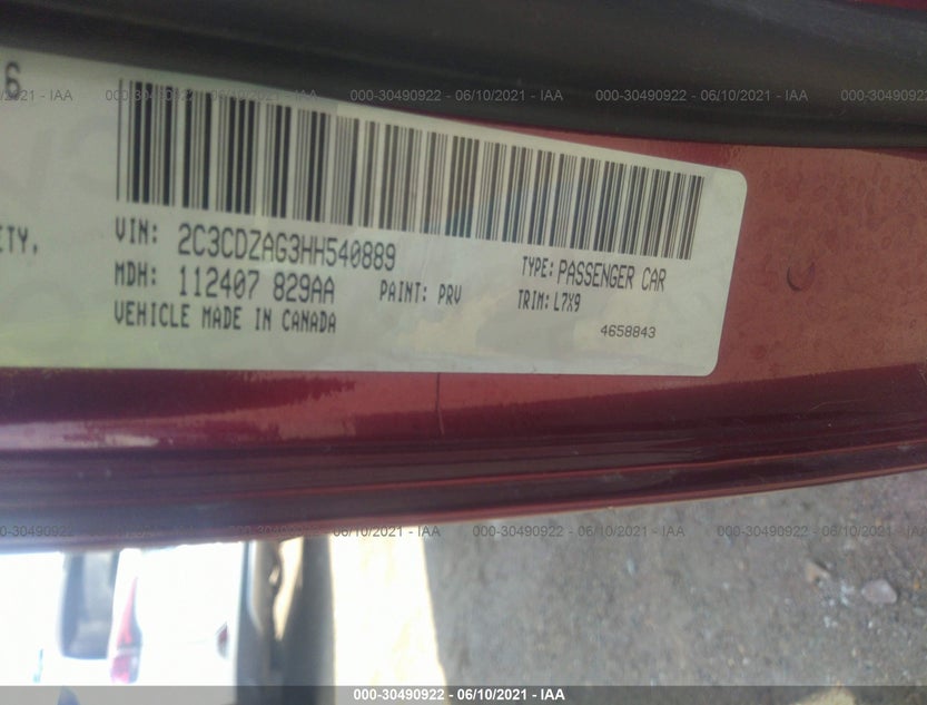 2C3CDZAG3HH540889