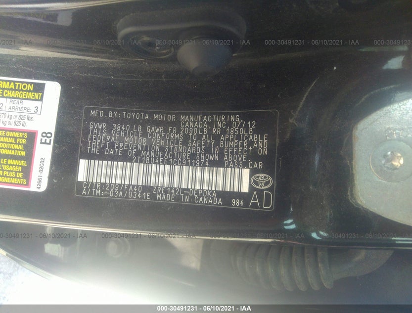 2T1BU4EE1CC911974