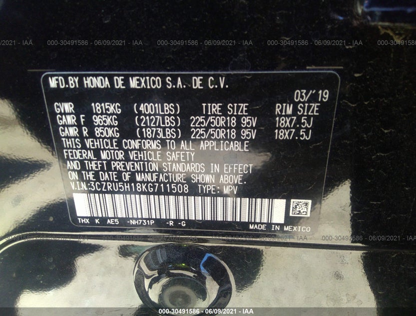 3CZRU5H18KG711508