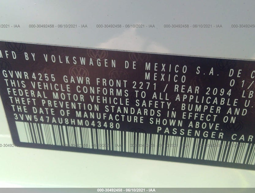 3VW547AU8HM043480