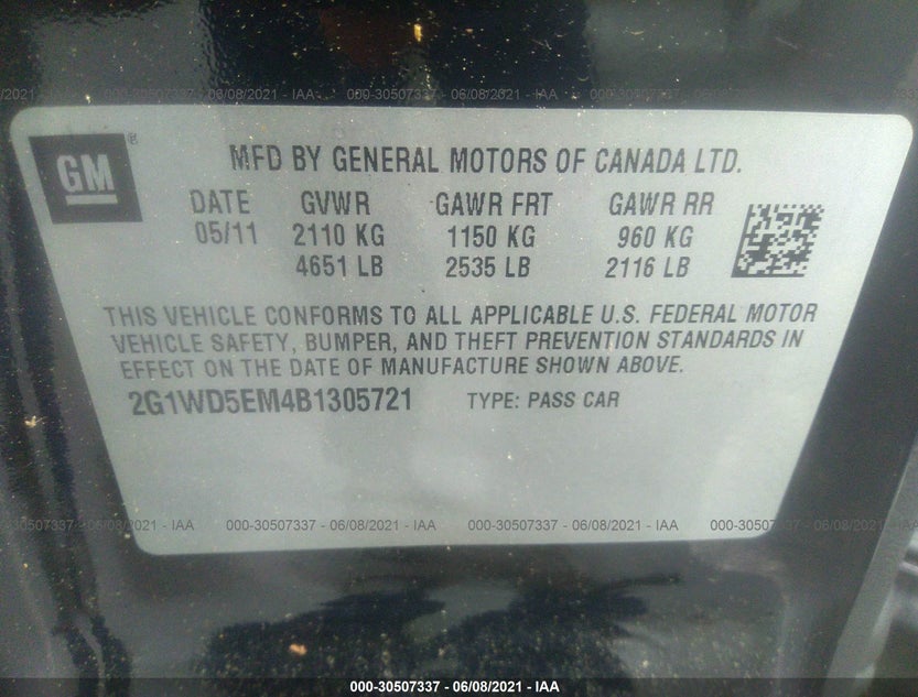 2G1WD5EM4B1305721