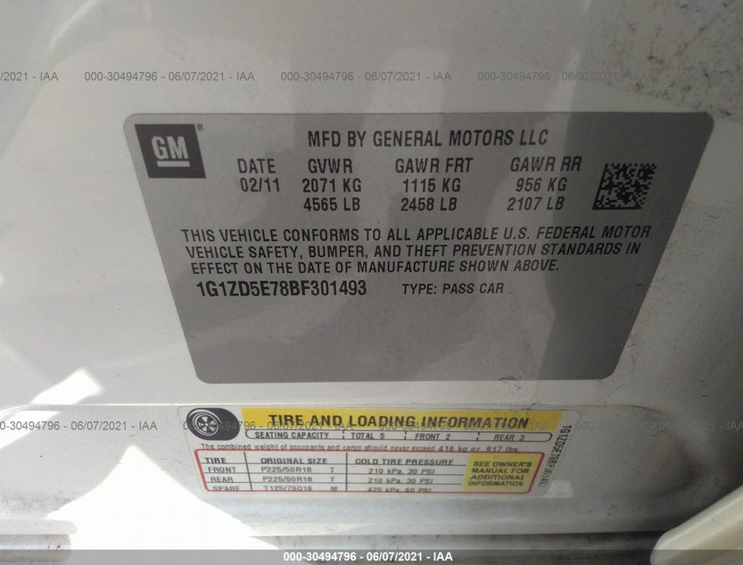 1G1ZD5E78BF301493